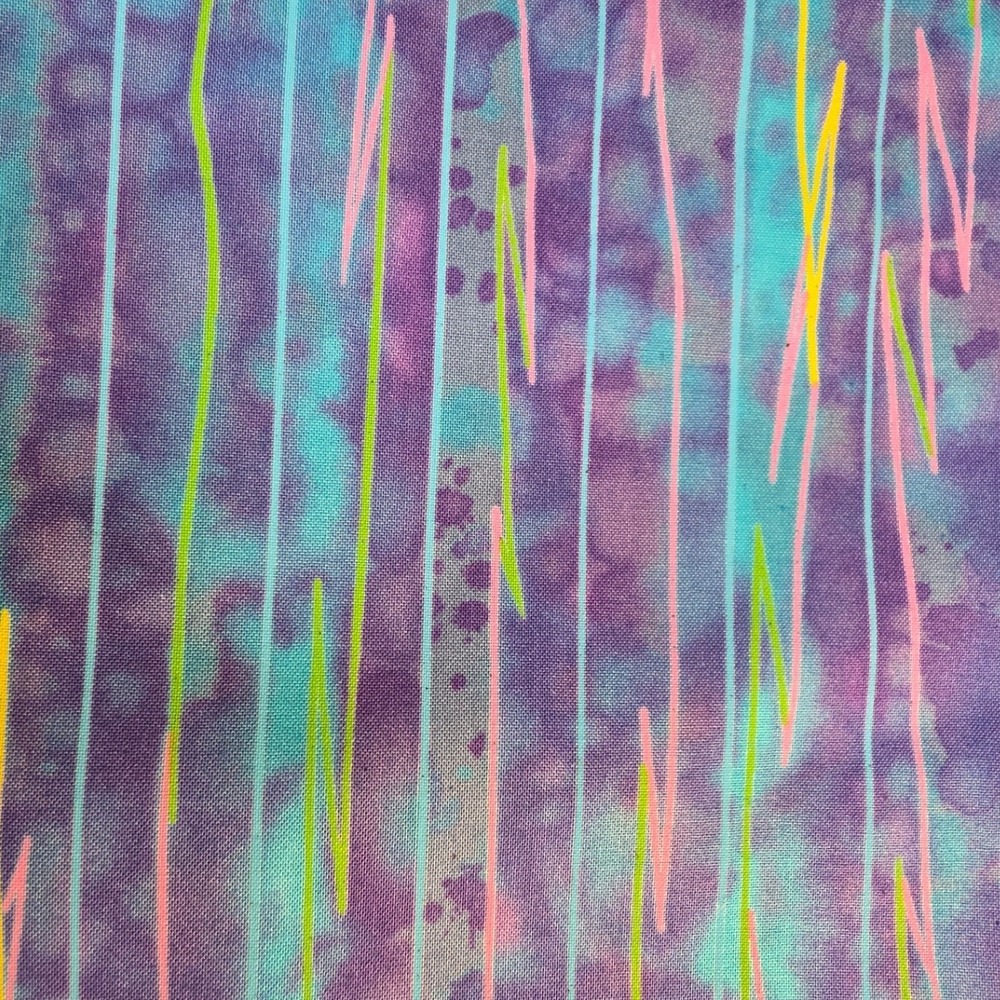 Lauren Lee Ltd Jo-Ann Fabric Purple Abstract Scribble Batik 42in x 1yd